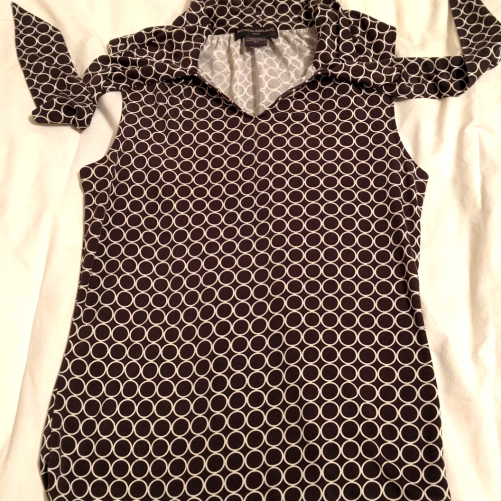 Banana Republic Top Blouse Shirt XS Brown